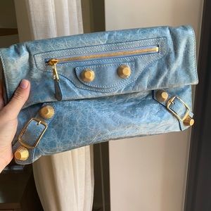 BALENCIAGA Giant 21 Gold Hardware Envelope Clutch